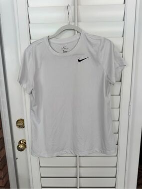 Nike White Tee with Gray Logo
